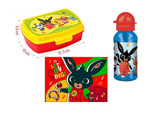 Set Kit Portamerenda Borraccia Tovaglietta Bing