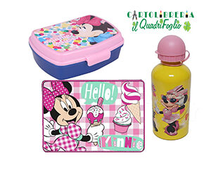 Set Portamerenda Borraccia Tovaglietta Minnie