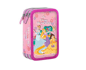 Astuccio scuola portacolori 3 cerniere Principesse Disney