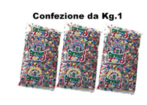 Coriandoli festa colorati in confezione da Kg.1