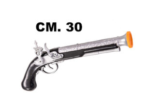 Pistola pirata antica cm.30 con suono e benda inclusa