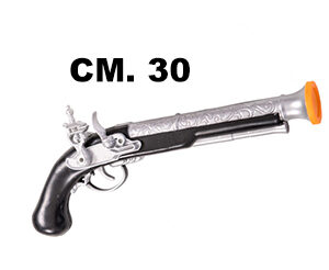 Pistola pirata antica cm.30 con suono e benda inclusa