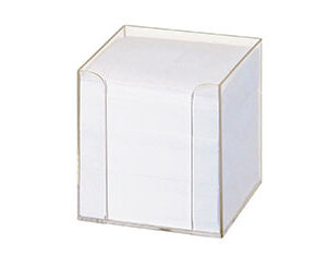 Blocco cubo per appunti bianco con contenitore cm. 9x9 fogli 500