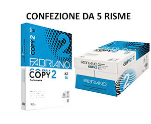 Carta per fotocopie A3 gr.80 Fabriano Confezione da 5 Risme
