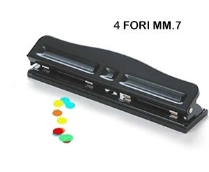 Perforatore in metallo 4 fori regolabili Rotondi