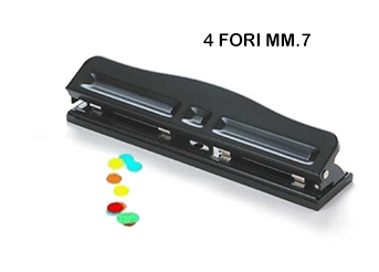 Perforatore in metallo 4 fori regolabili Rotondi Perforatore in metallo 4 fori regolabili Rotondi