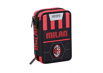 Astuccio portacolori 3 cerniere scuola squadra di calcio Milan Astuccio portacolori 3 cerniere scuola squadra di calcio Milan
