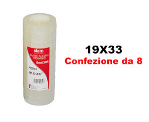 Nastro adesivo trasparente 19x33 Conf.8