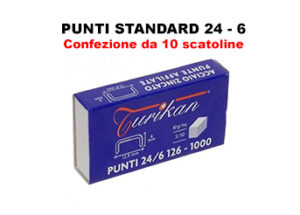 Punti per cucitrice 24-6 capacità cucitura 25 fogli Conf.10