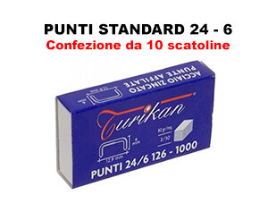 Punti per cucitrice 24-6 capacità cucitura 25 fogli Conf.10