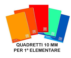 Quadernoni Didattici per Disgrafici a Quadretti 10mm per 1ª elementare Confezione pz.6