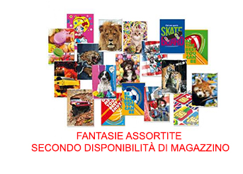 Quadernoni Rigatura B per 3 elementare Fantasie Assortite Confezione pz.10 Quadernoni Rigatura B per 3 elementare Fantasie Assortite Confezione pz.10