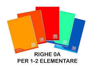 Quadernoni Didattici per Disgrafici a Righe 0A per 1ª-2ª elementare Confezione pz.6