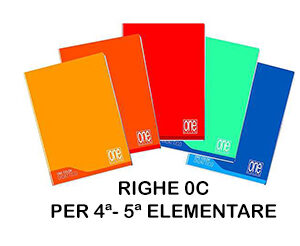 Quadernoni Didattici per Disgrafici a Righe 0C per 4ª-5ª elementare Confezione pz.6