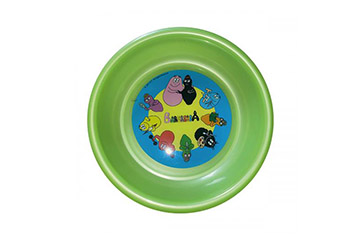 Piattino scodella in plastica personaggi cartone animato Barbapapà Piattino scodella in plastica personaggi cartone animato Barbapapà