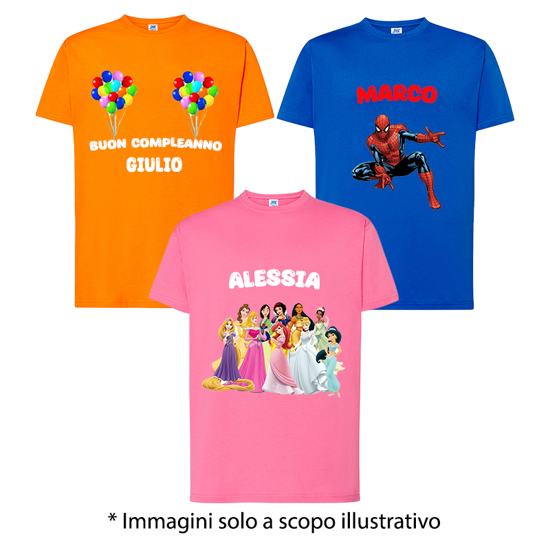 T-shirt maglietta bambino festeggiato personalizzata per festa compleanno T-shirt maglietta bambino festeggiato personalizzata per festa compleanno
