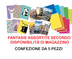 Quadernoni Rigatura A Righe 1-2 elementare Fantasie Assortite Confezione pz.5