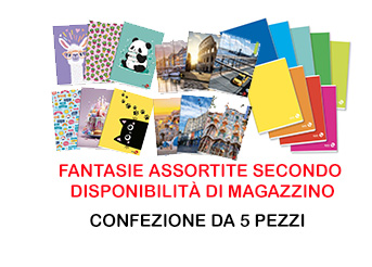 Quadernoni Rigatura C rigo con margine 4-5 elementare Fantasie Assortite Confezione pz.5 Quadernoni Rigatura C rigo con margine 4-5 elementare Fantasie Assortite Confezione pz.5