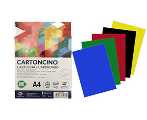Risma Cartoncini colorati A4 gr.180 colori forti Cf.25 fogli