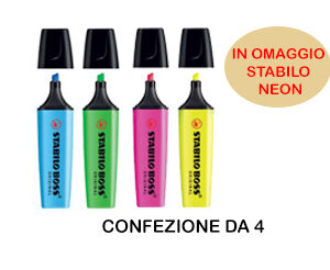 Evidenziatore Stabilo Boss Original Confezione da 4 pezzi