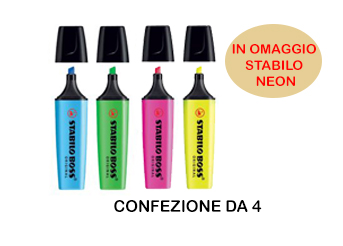 Evidenziatore Stabilo Boss Original Confezione da 4 pezzi Evidenziatore Stabilo Boss Original Confezione da 4 pezzi