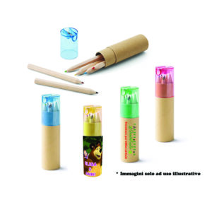 Set 6 matite colorate personalizzate dopo festa compleanno 44 gatti