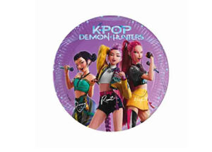 Piatti torta festa compleanno Kpop Demon Hunters Conf. 8 pezzi