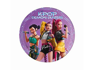Piatti torta festa compleanno Kpop Demon Hunters Conf. 8 pezzi
